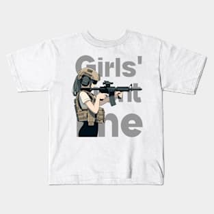 Girls' Frontline Tactical Chic Tee: Where Strength Meets Style Kids T-Shirt